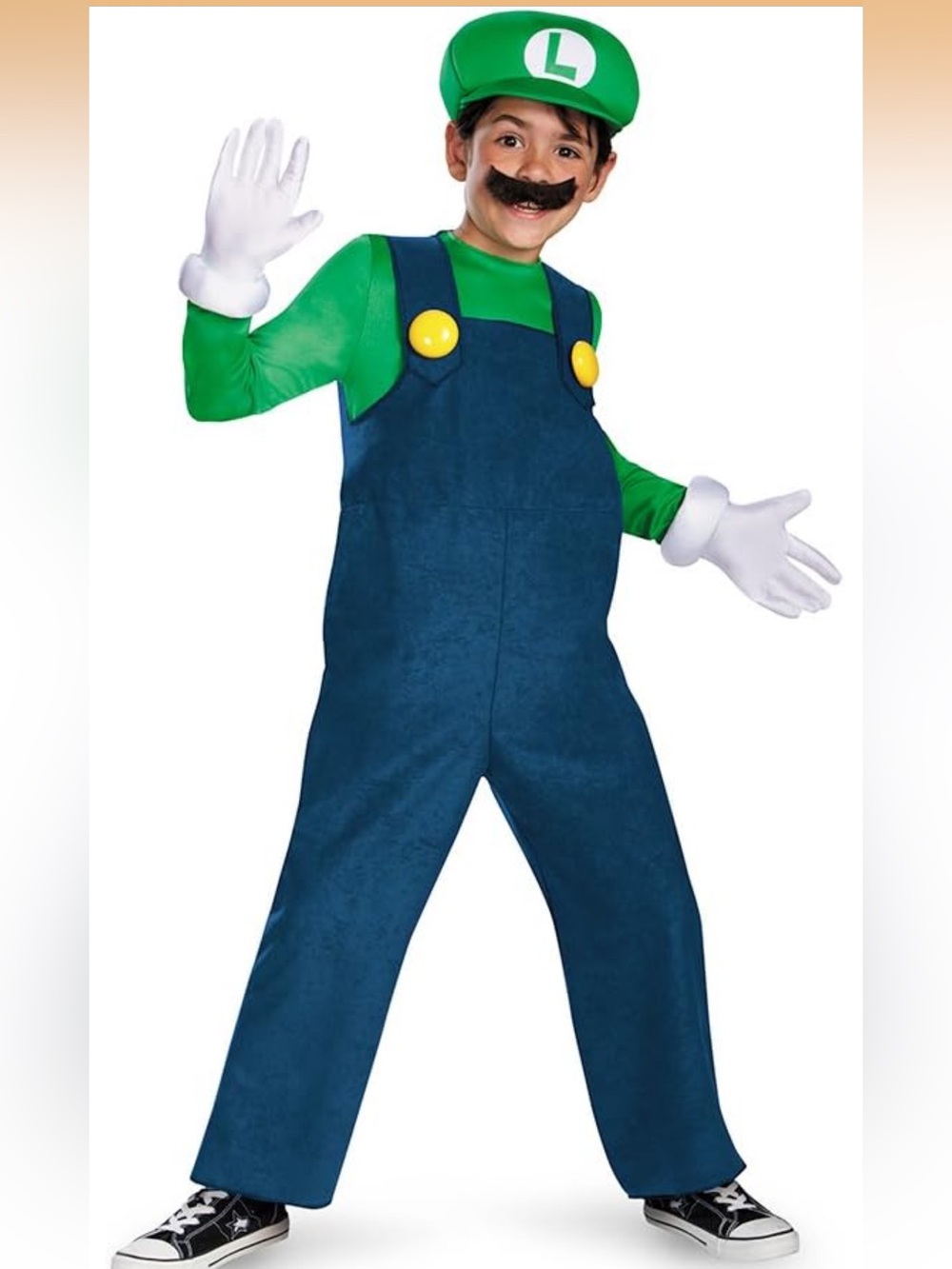 NWT super Mario Brothers inspired Luigi costume large 9 to 10 years